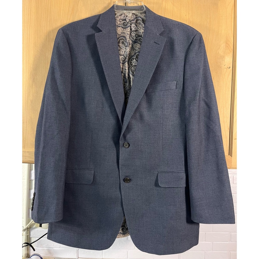 Lauren Ralph Lauren Blazer Men 42 Blue Paisley Lining Two Button Sport Coat